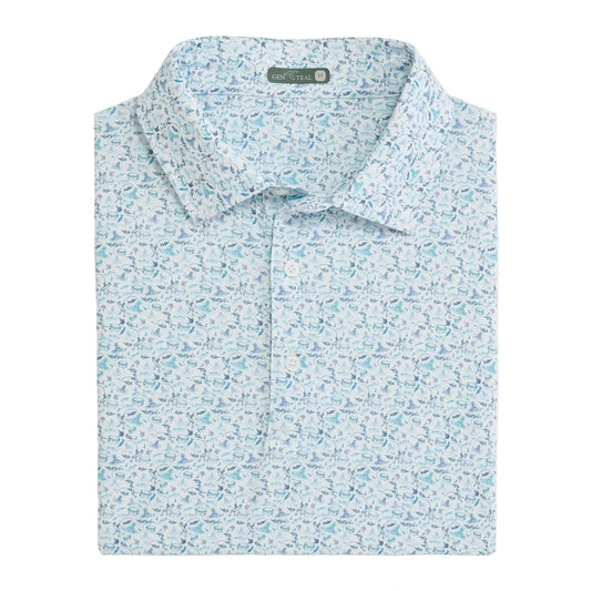 Offshore Printed Perf Polo High Tide