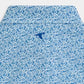 Fastball Printed Perf Polo Royal Blue