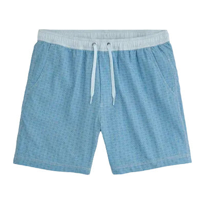 6.5" Marina Performance Swim Short Blue Porthole