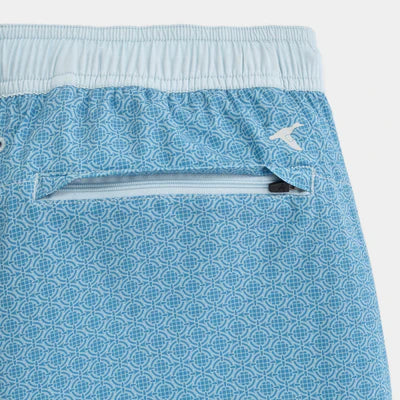 6.5" Marina Performance Swim Short Blue Porthole
