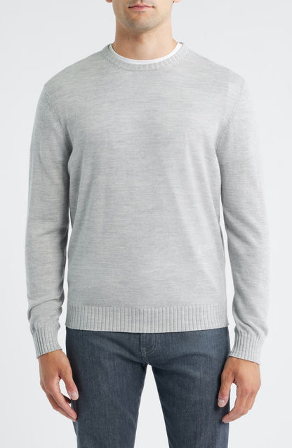 Ronald Merino Crewneck Sweater Light Gray