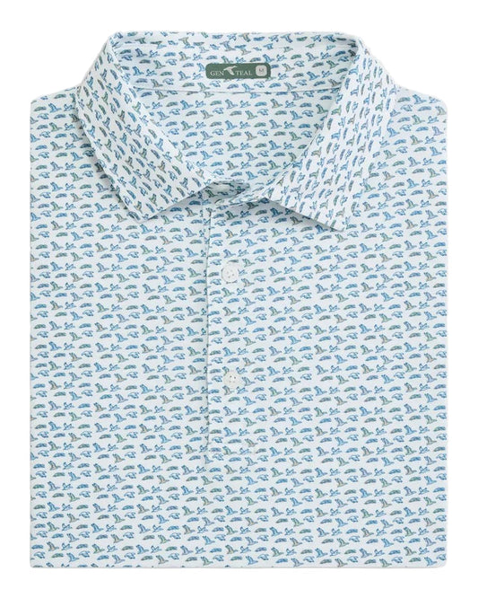 Soaring Silhouettes Printed Polo Opal