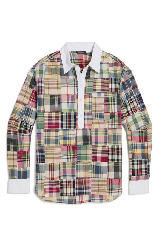 Ws Birdie Button-Down Shirt Multi Patchwork