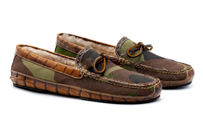 Cozy Country Waxed Slippers Camo