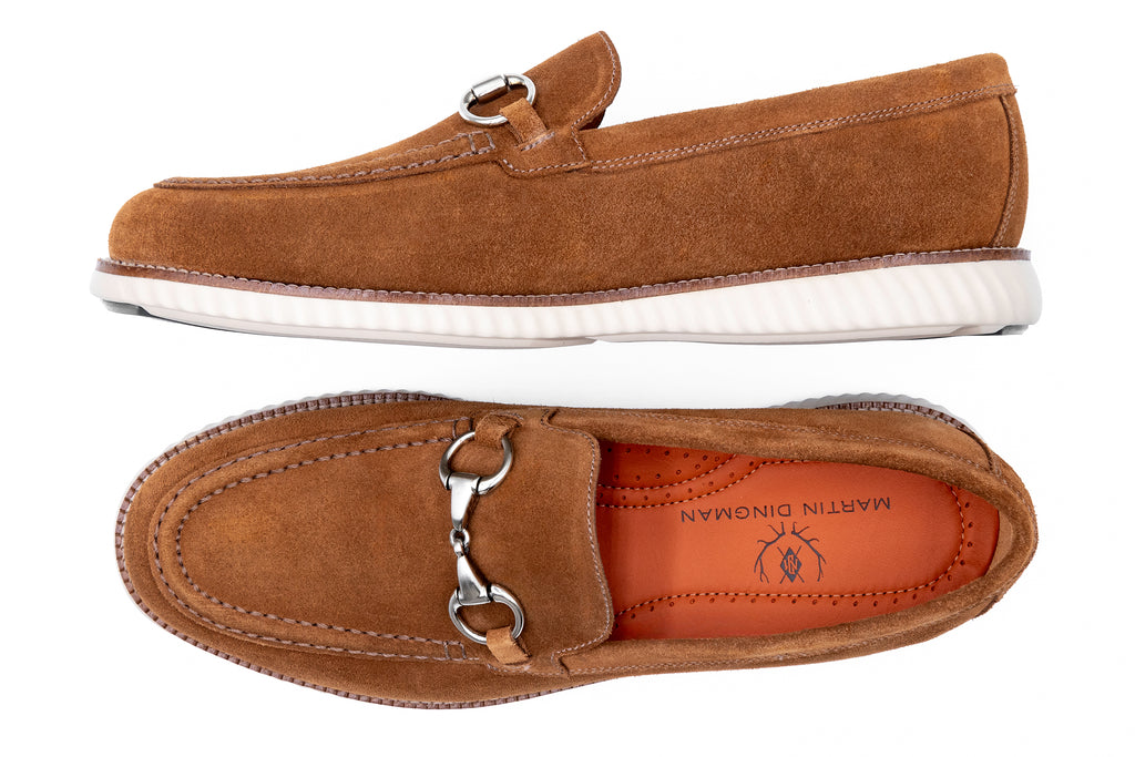Countryaire Horse Bit Suede Loafer French Roast