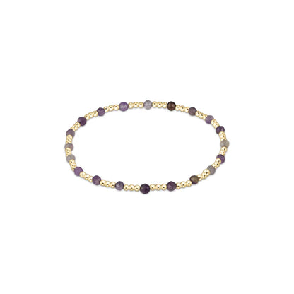 FW25 Extends Gemstone Gold Sincerity Pattern 3mm Bead Bracelet