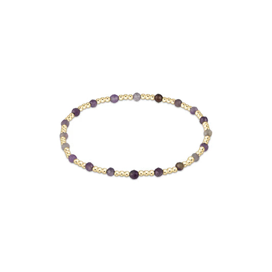 FW25 Extends Gemstone Gold Sincerity Pattern 3mm Bead Bracelet