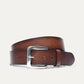 Burnished Edge Belt Dark Brown