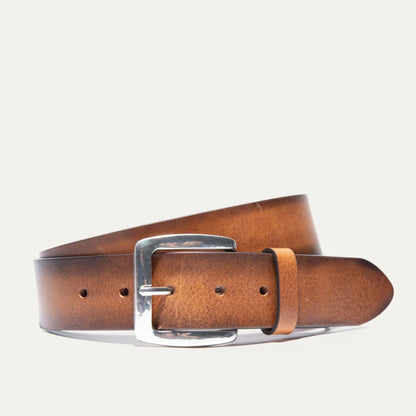 Burnished Edge Belt Cognac