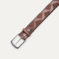 Wave Embossed Belt Cognac
