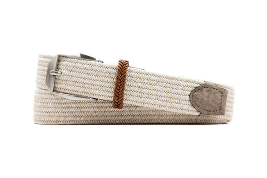 Sarasota Linen Braided Belt Sand