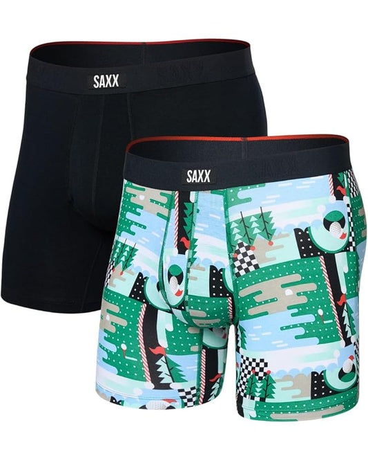 Vibe Xtra Boxer Brief 2Pk Geo Golf/Black