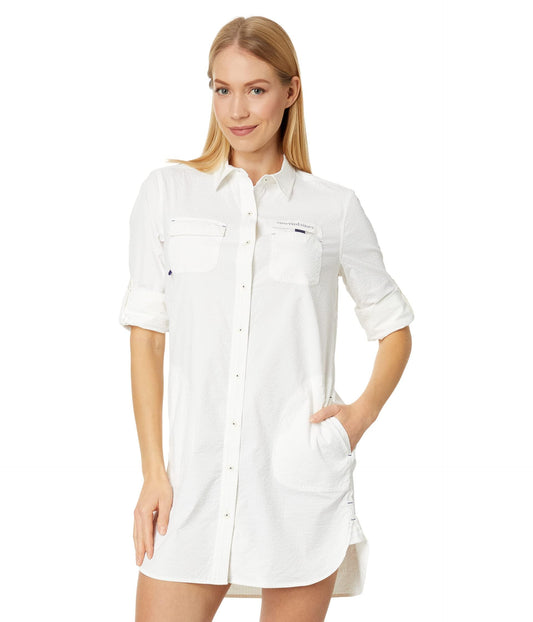 Ws Harbor Shirt Cover Up White Cap