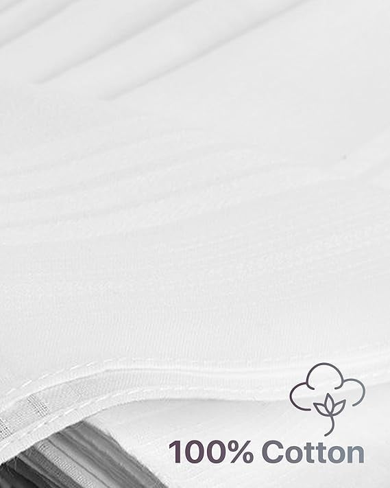 Set Of Three White Handkerchief Blend Cotton