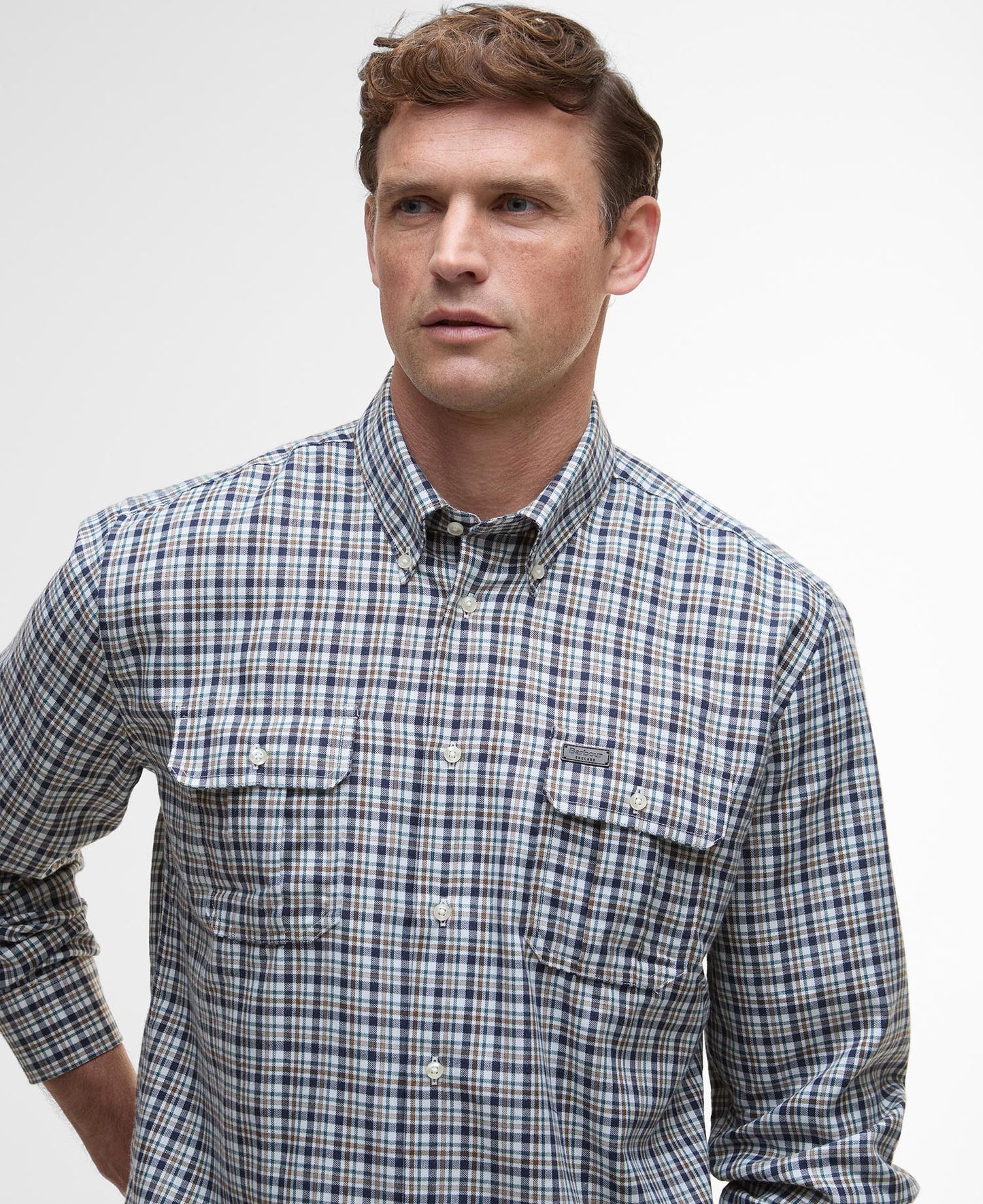 Panwell Thermo Weave Reg Fit Shirt Navy