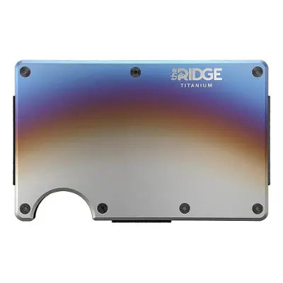 The Ridge Wallet (Titanium) Cash Strap Burnt
