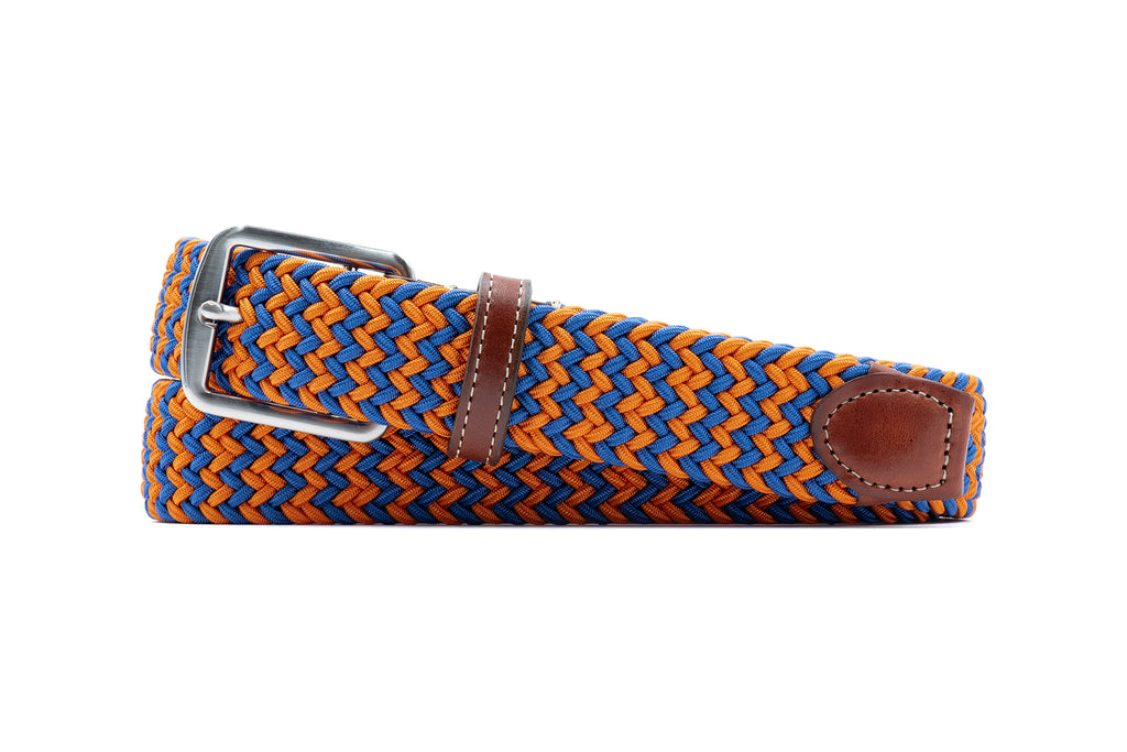 Collegiate Newport Woven Belt Orange/Blue