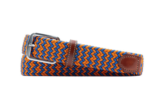 Collegiate Newport Woven Belt Orange/Blue