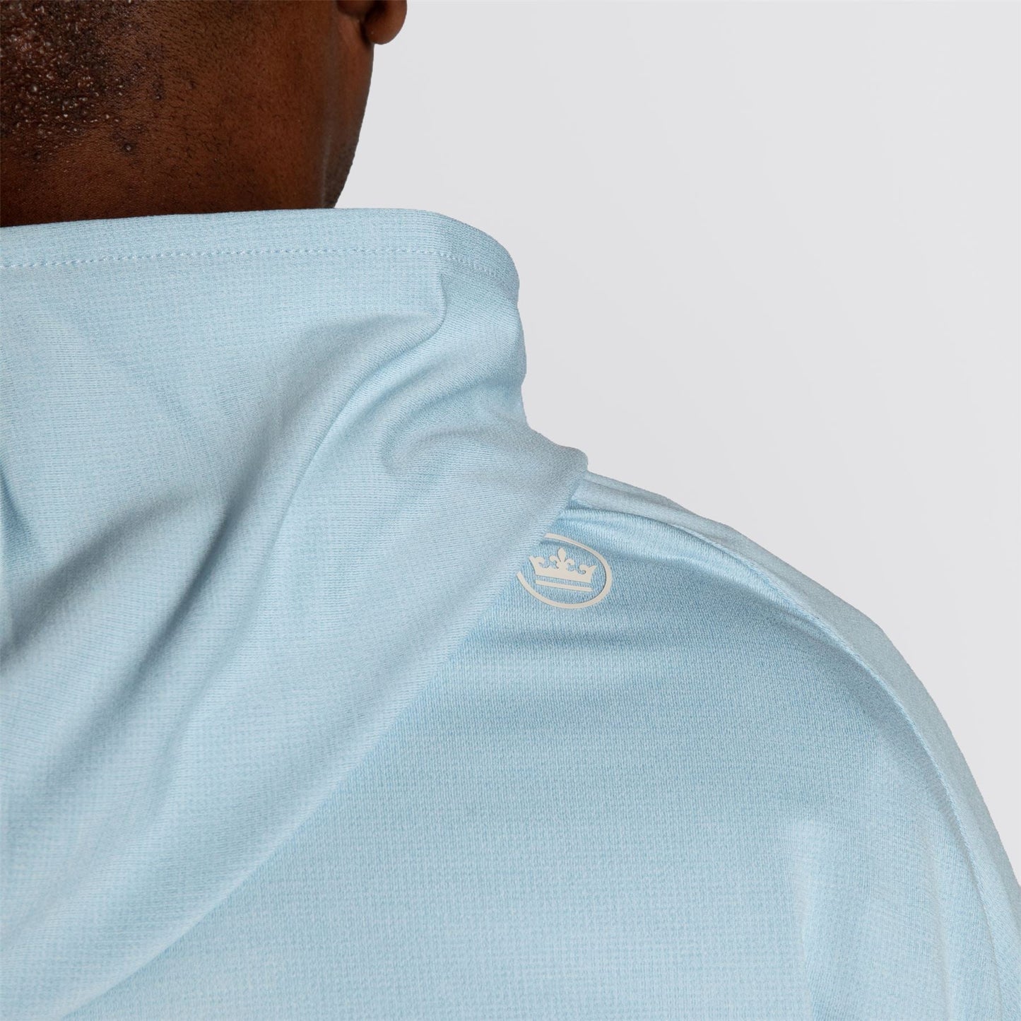 Pine Performance 1/4 Zip Hoodie Stream Blue