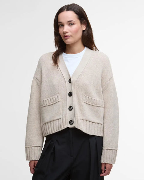Ws Faye Knitted Cardigan Oatmeal