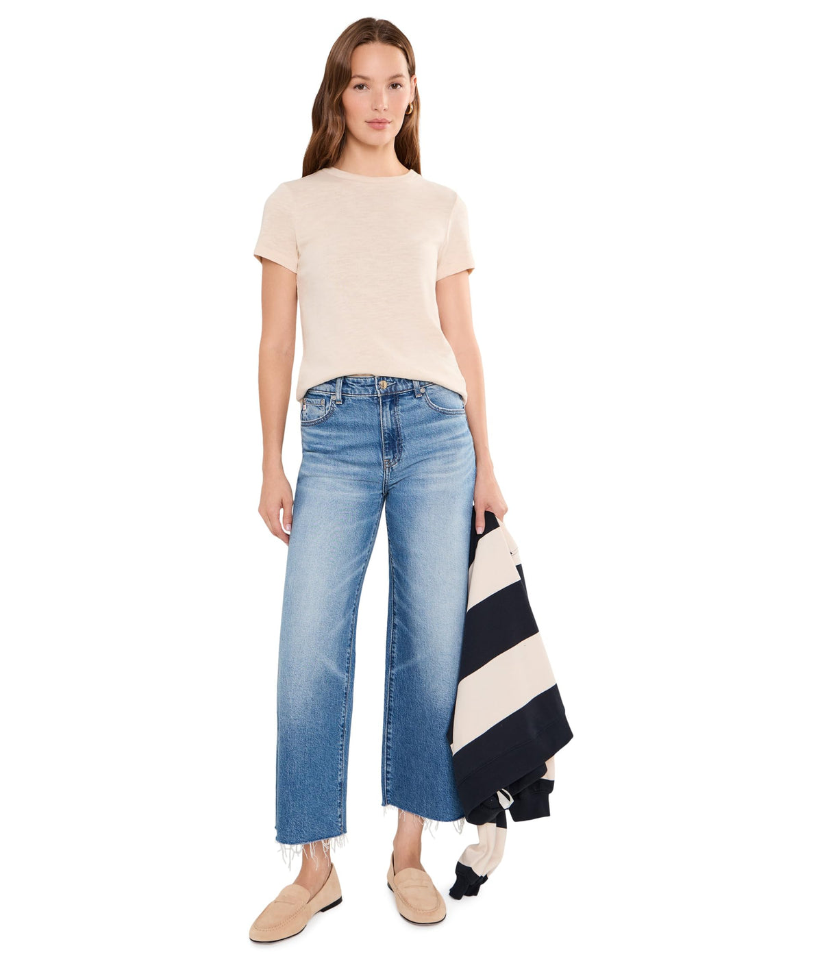 Ws Saige Wide Leg Crop Jean Mid-Rise 17 Years Duet