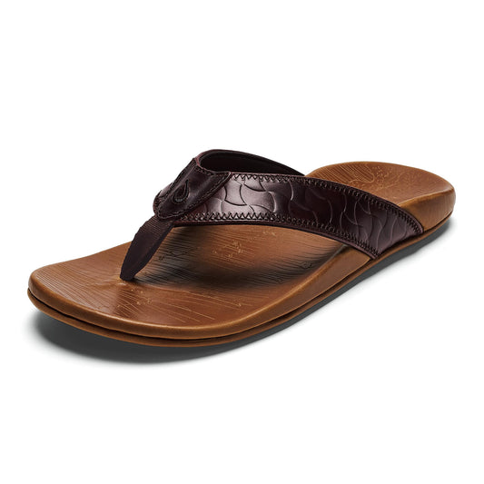 Hikianalia Leather Sandal Dk Java/Tan