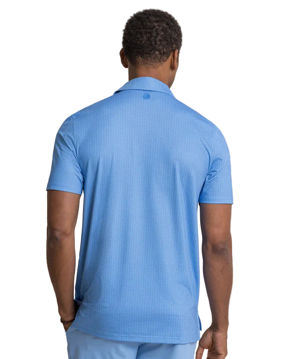 Seaside Geo Driver Polo Blue Stream