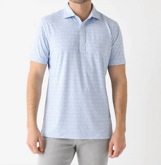 Rhythm Performance Jersey Polo White/Blue Pearl