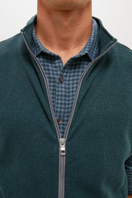 Crown Sweater Fleece Vest Deep Verdant