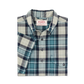 Madras SS Popover Shirt Gray/Teal