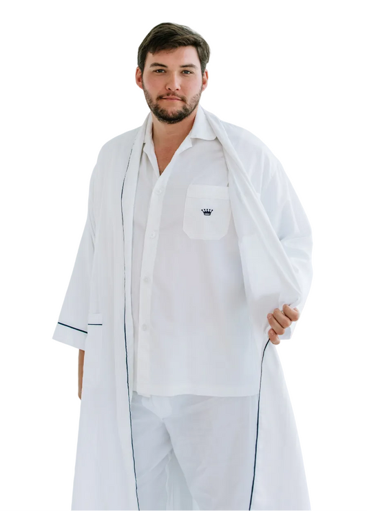 The Royal Mens Robe White