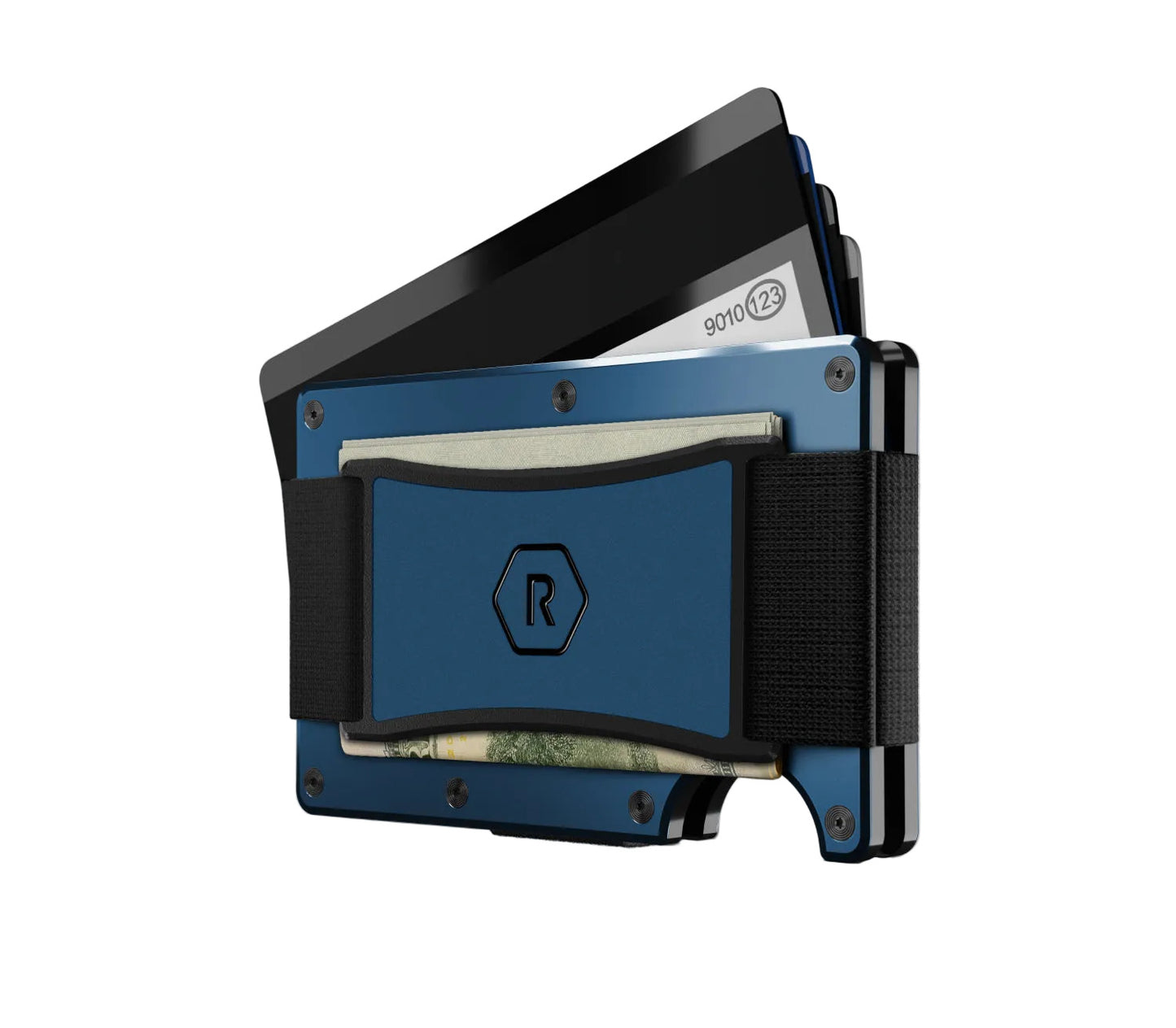 The Ridge Wallet (Alluminum) Cash Strap Navy