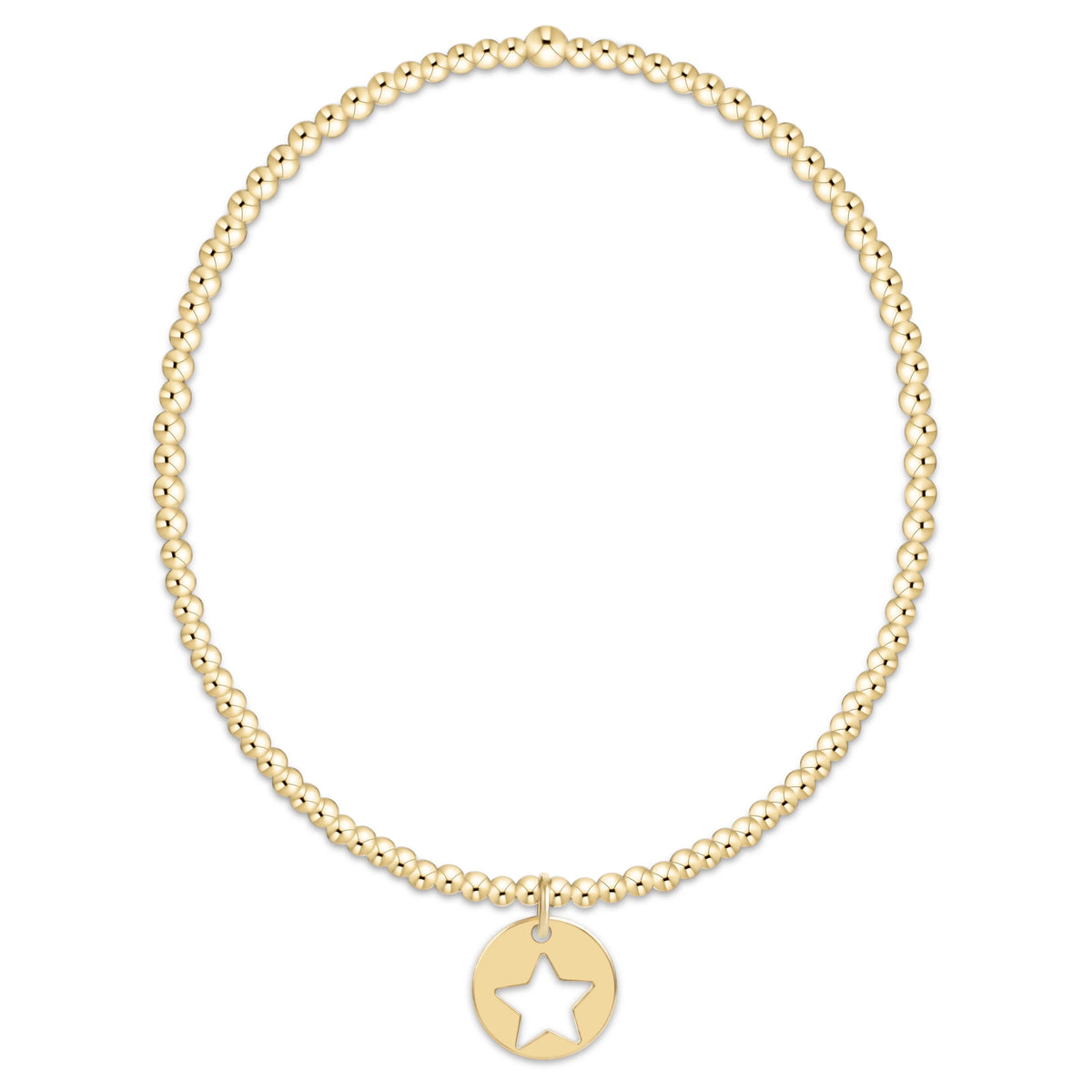 Classic Gold 2mm Bracelet Star Small Gold Disc