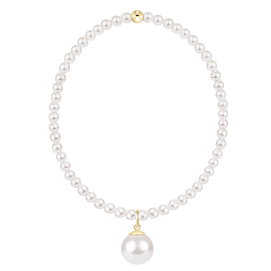 Classic Pearl 3mm Bracelet Classic Pearl 10mm Charm