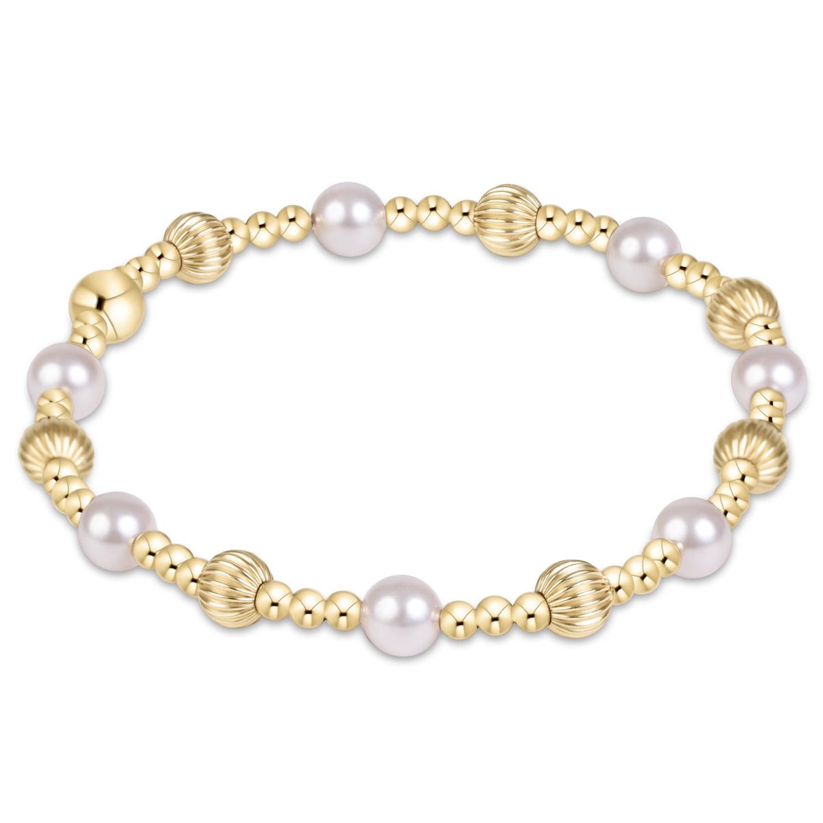 Dignity Sincerity Gold 5mm Bracelet Pearl