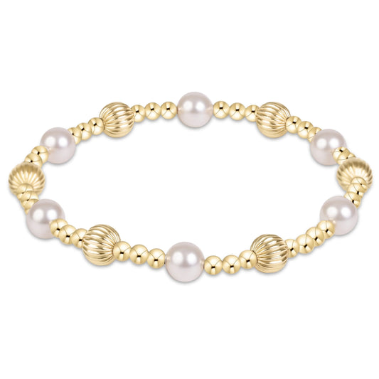 Dignity Sincerity Gold 6mm Bracelet Pearl