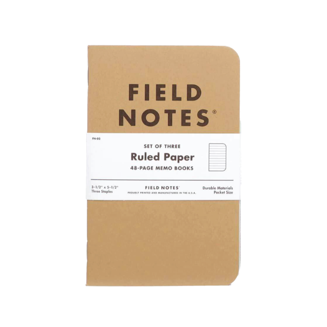 Field Notes Original Kraft 3 Pk Ruled Paper