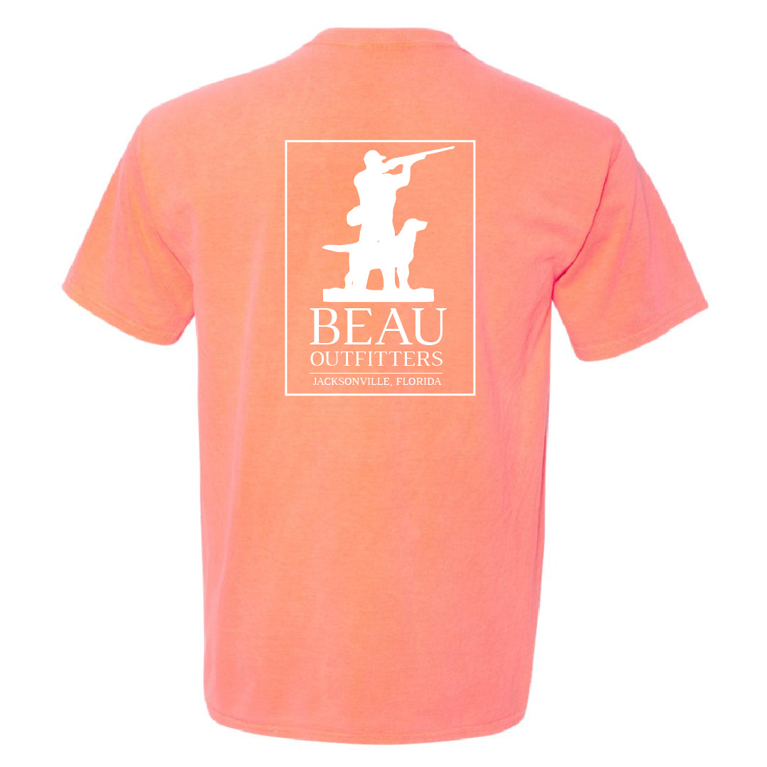SS Beau Original Logo T-Shirt Neon Red/Orng