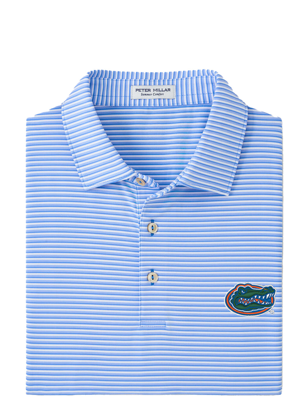 UF Cedar Perf Jersey Polo Liberty Blue - Beau Outfitters