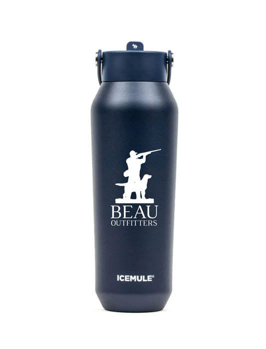 Beau Outfitters x IceMule Sports Bottle 32 oz. Marine Blue