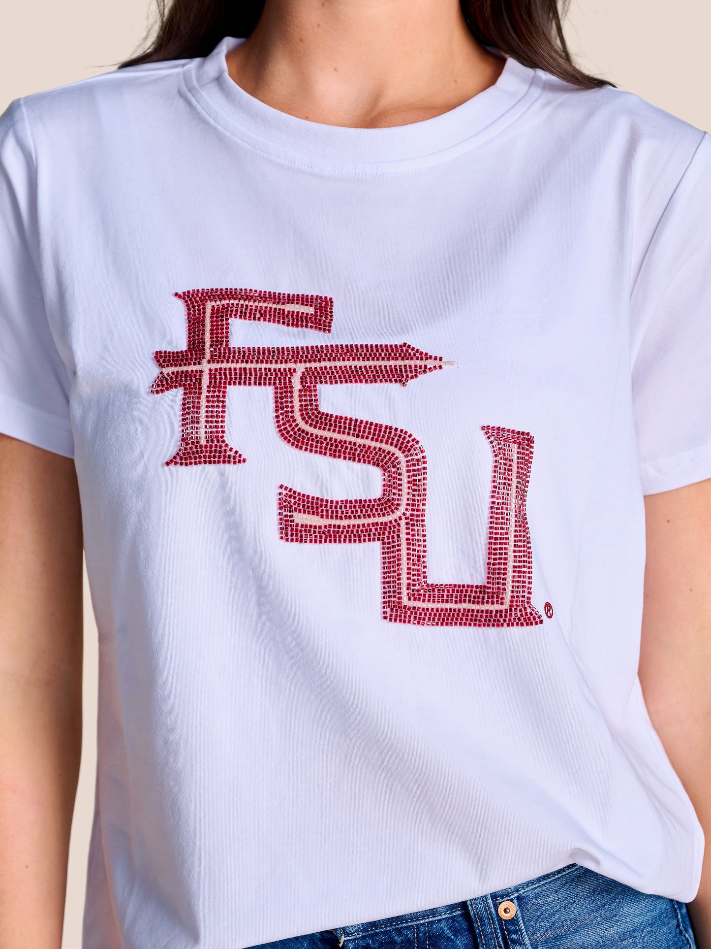 Ws The Mascot Beaded Tee FSU