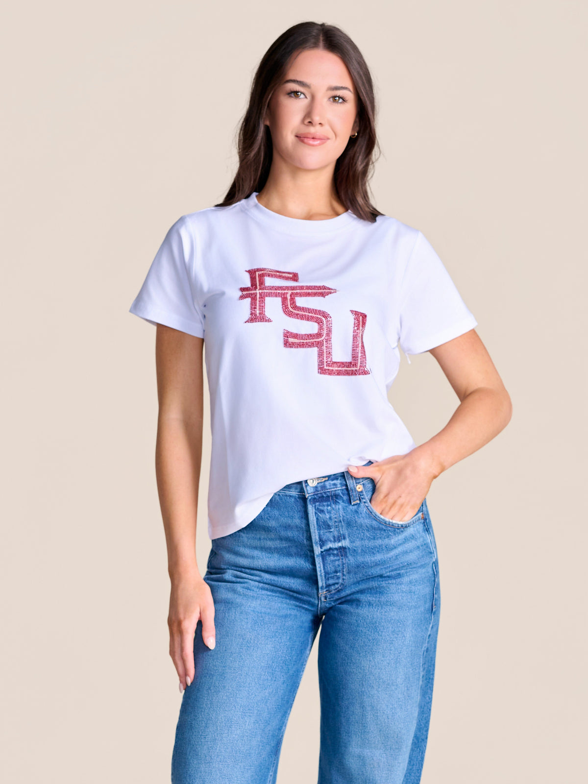 Ws The Mascot Beaded Tee FSU