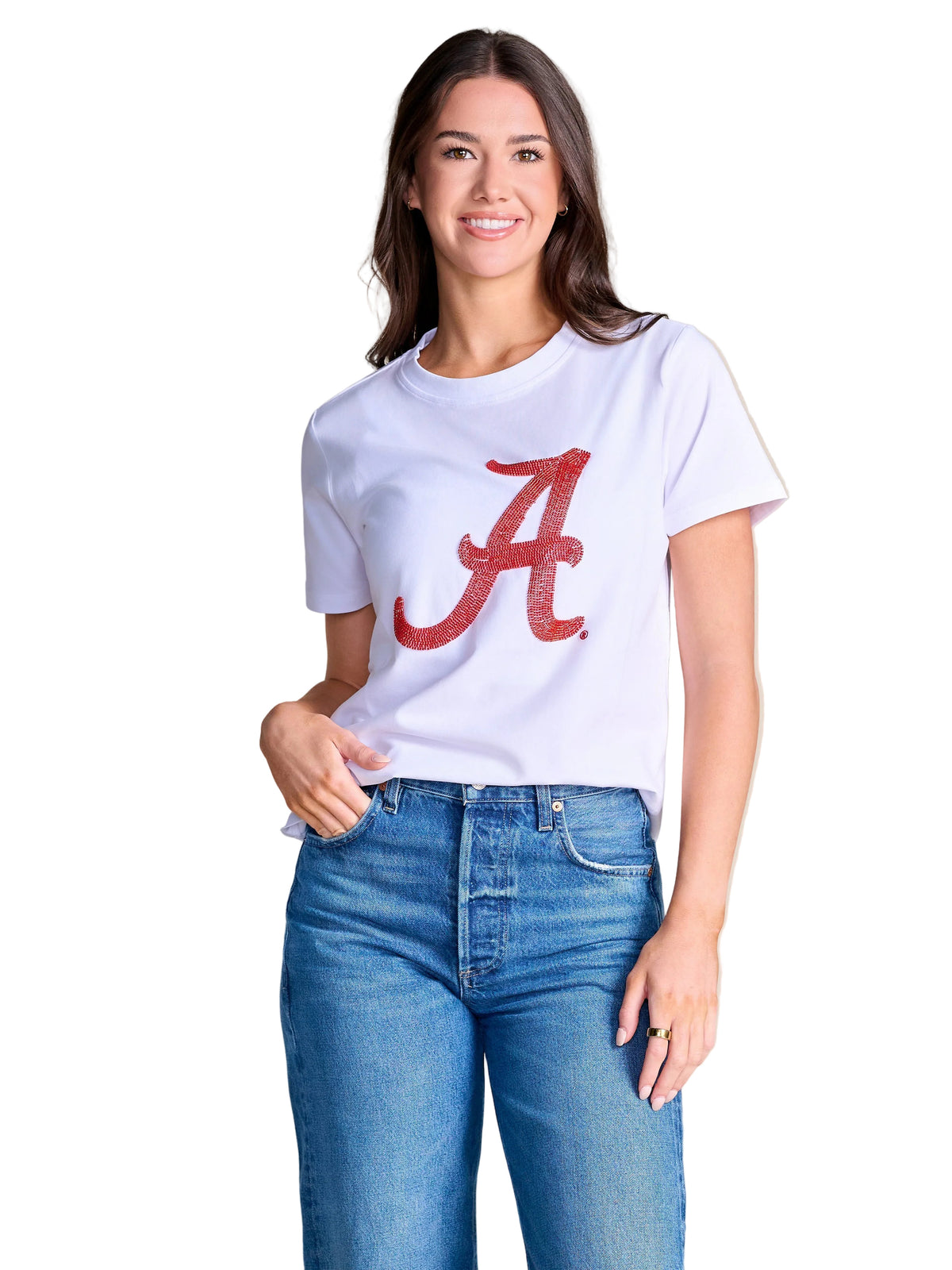 Ws The Mascot Beaded Tee Alabama