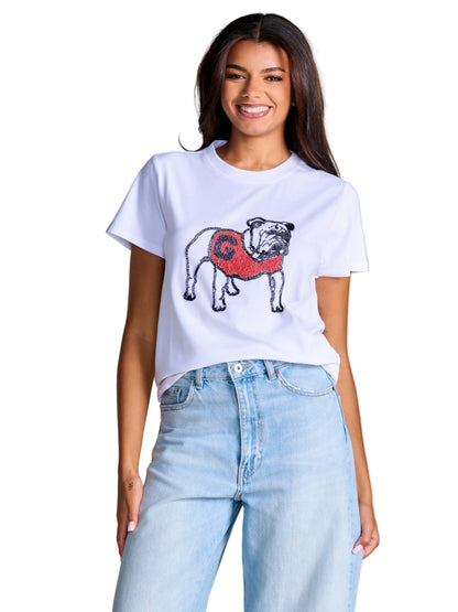 Ws The Mascot Beaded Tee Georgia