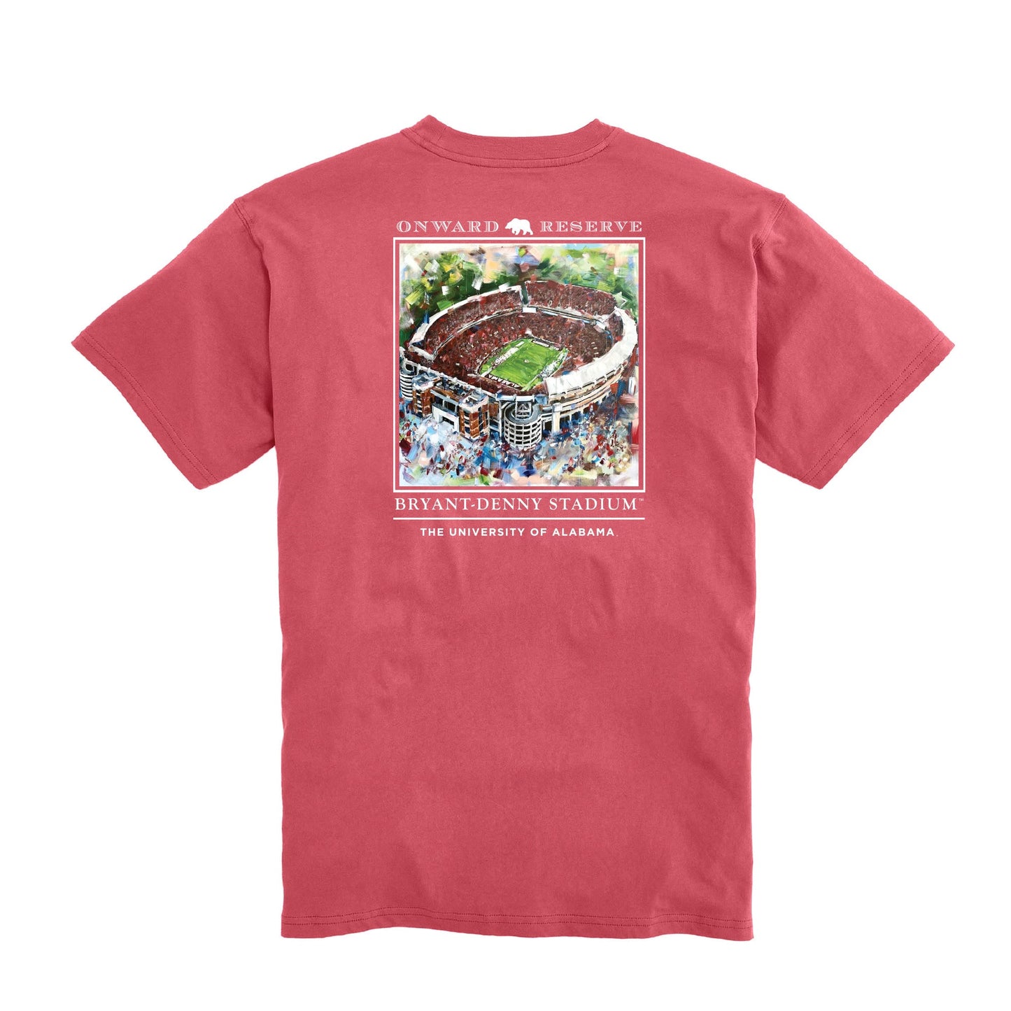 Bryant Denny Stadium SS T-Shirt Washed Red