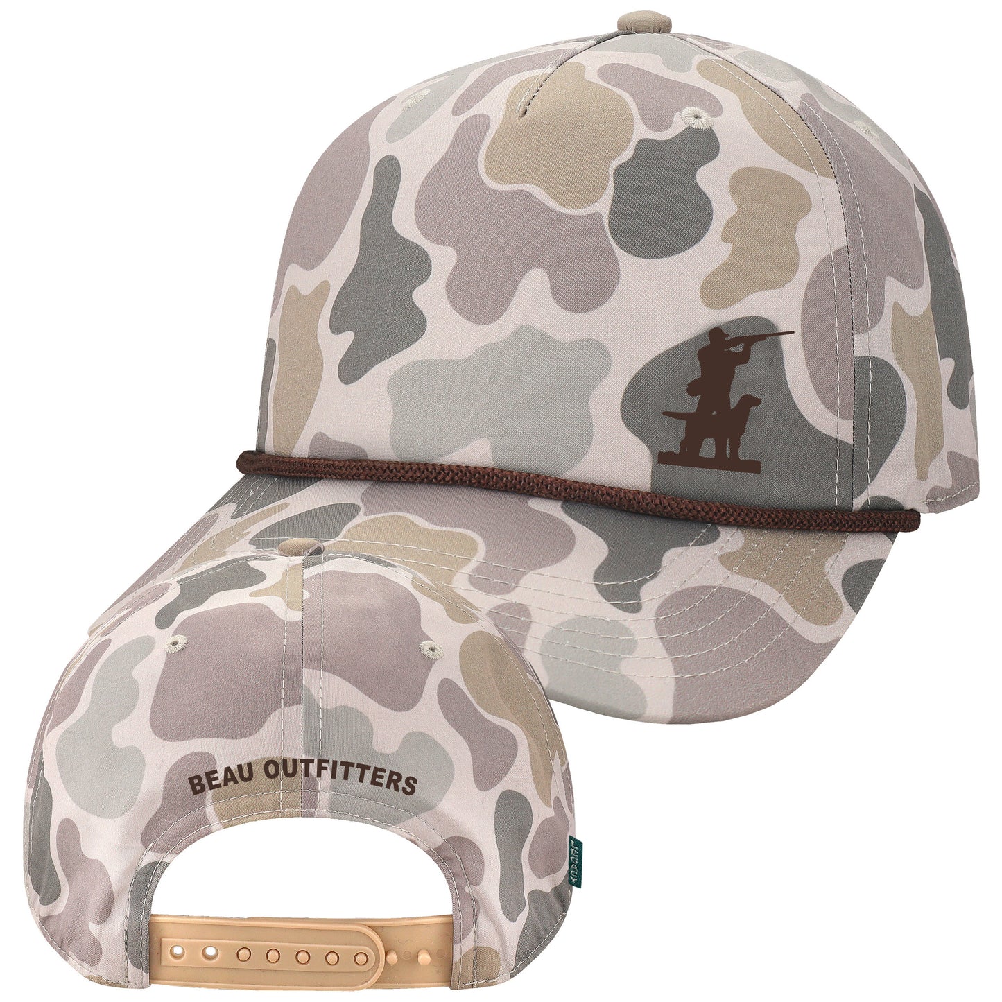 Beau Logo Navigator Rope Hat Duck Camo / Brown