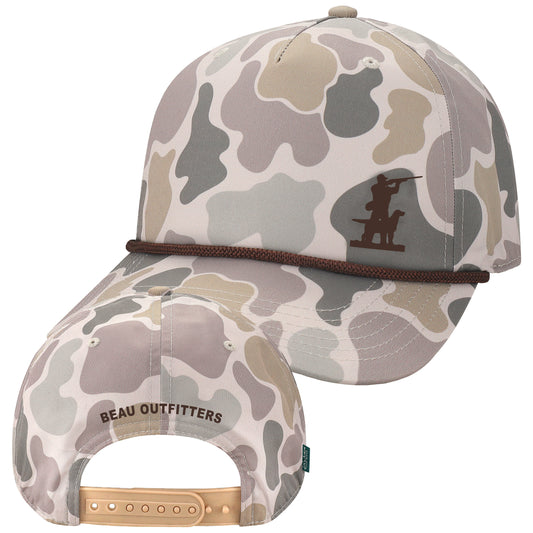 Beau Logo Navigator Rope Hat Duck Camo / Brown