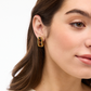 Grace Rectangular Stud Gold Earring