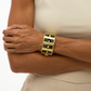 Sage Striped Hinge Cuff