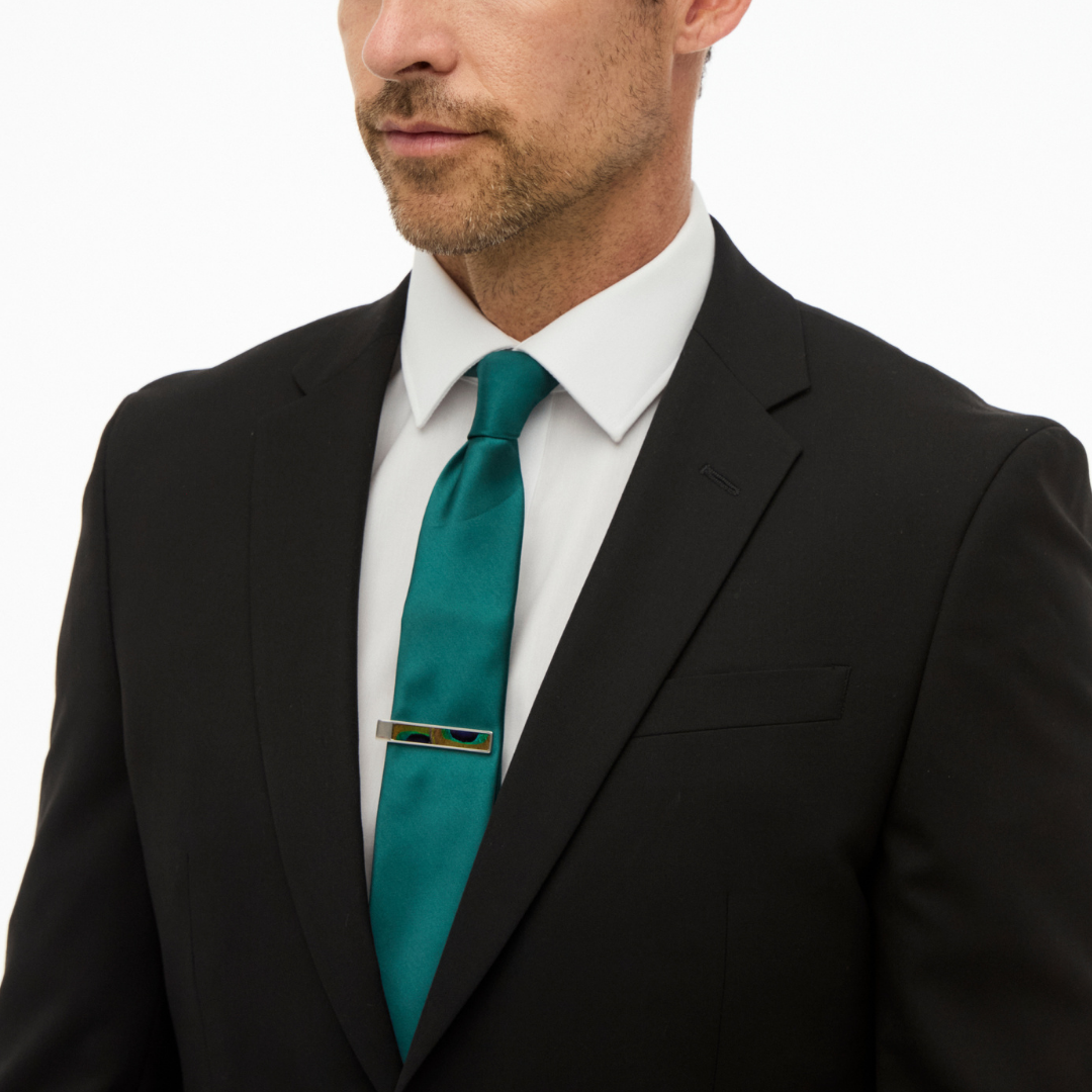 Succession Tie Clip Peacock